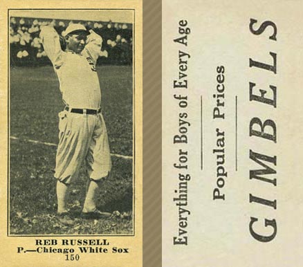 1916 Gimbels Reb Russell #150 Baseball Card