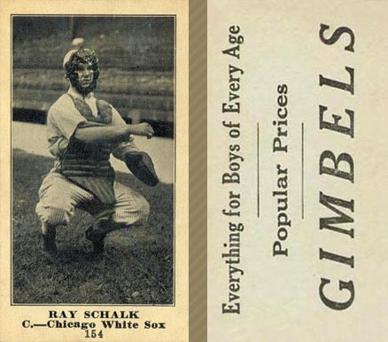 1916 Gimbels Ray Schalk #154 Baseball Card