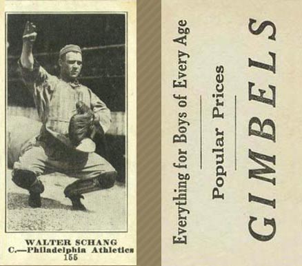 1916 Gimbels Walter Schang #155 Baseball Card