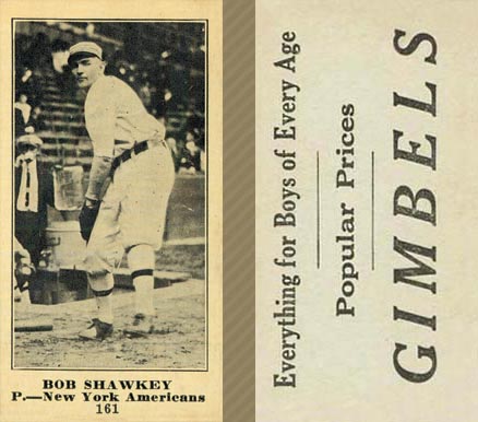 1916 Gimbels Bob Shawkey #161 Baseball Card