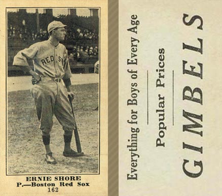 1916 Gimbels Ernie Shore #162 Baseball Card