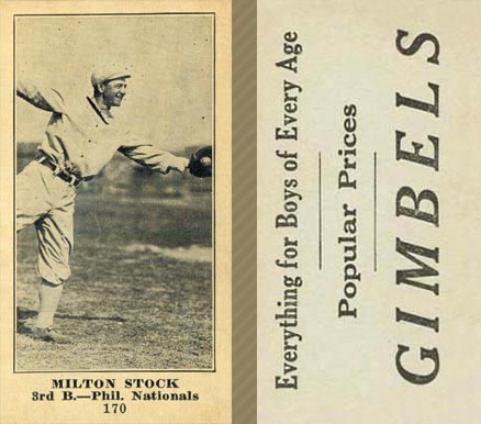 1916 Gimbels Milton Stock #170 Baseball Card