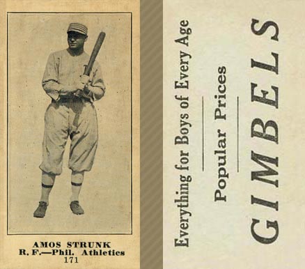 1916 Gimbels Amos Strunk #171 Baseball Card