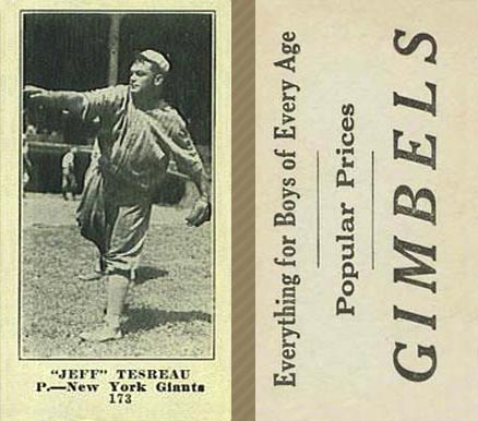 1916 Gimbels Jeff Tesreau #173 Baseball Card