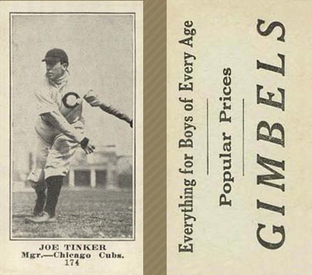 1916 Gimbels Joe Tinker #174 Baseball Card