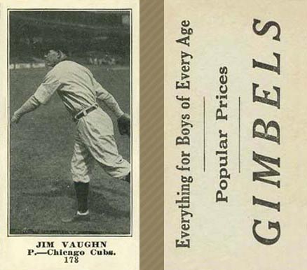 1916 Gimbels Jim Vaughn #178 Baseball Card