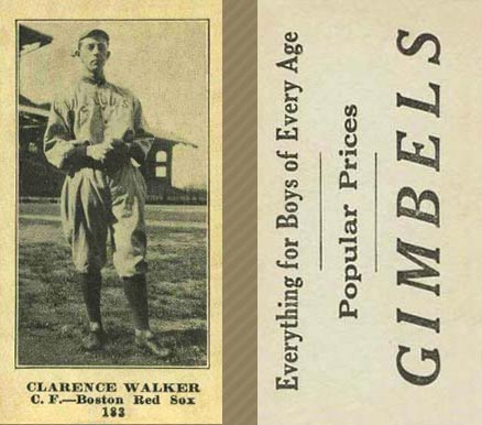 1916 Gimbels Clarence Walker #183 Baseball Card