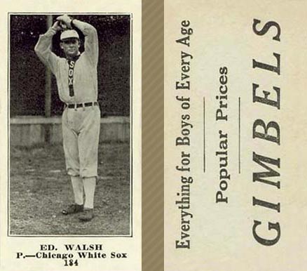 1916 Gimbels Ed. Walsh #184 Baseball Card