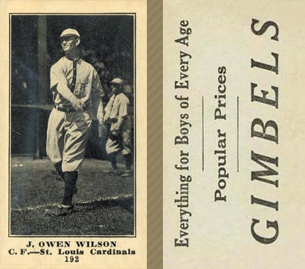 1916 Gimbels J. Owen Wilson #192 Baseball Card