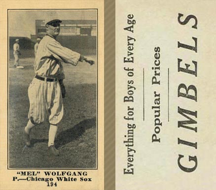 1916 Gimbels Mel Wolfgang #194 Baseball Card