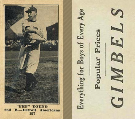 1916 Gimbels Pep Young #197 Baseball Card