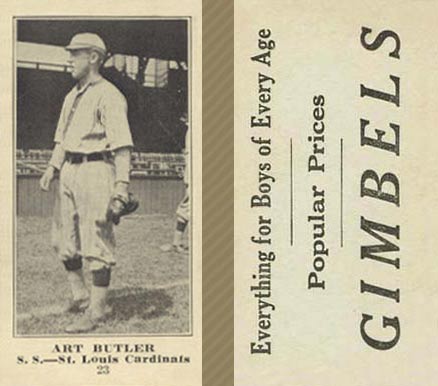 1916 Gimbels Art Butler #23 Baseball Card