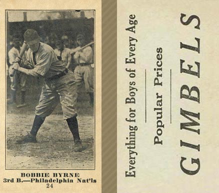 1916 Gimbels Bobbie Byrne #24 Baseball Card