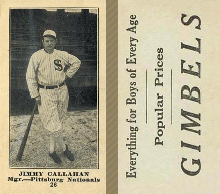 1916 Gimbels Jimmy Callahan #26 Baseball Card