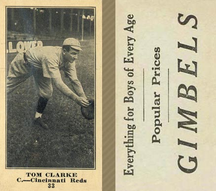 1916 Gimbels Tom Clarke #33 Baseball Card