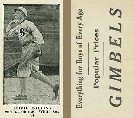 1916 Gimbels Eddie Collins #34 Baseball Card