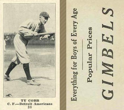 1916 Gimbels Ty Cobb #38 Baseball Card