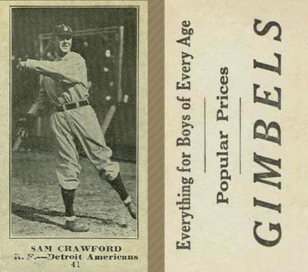 1916 Gimbels Sam Crawford #41 Baseball Card