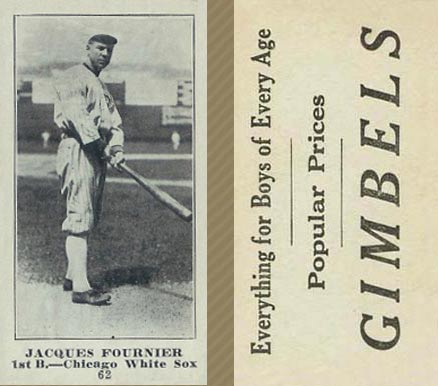 1916 Gimbels Jacques Fournier #62 Baseball Card