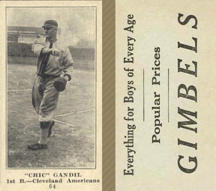 1916 Gimbels Chic Gandil #64 Baseball Card