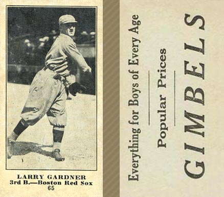 1916 Gimbels Larry Gardner #65 Baseball Card