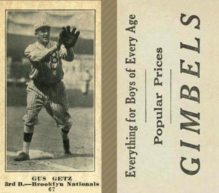 1916 Gimbels Gus Getz #67 Baseball Card