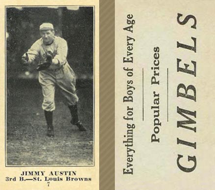 1916 Gimbels Jimmy Austin #7 Baseball Card