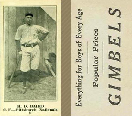 1916 Gimbels H. D. Baird #8 Baseball Card