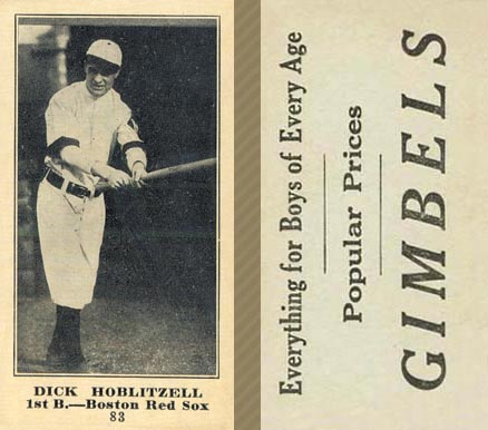 1916 Gimbels Dick Hoblitzell #83 Baseball Card