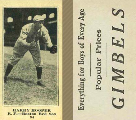 1916 Gimbels Harry Hooper #84 Baseball Card