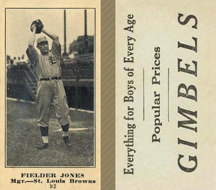 1916 Gimbels Fielder Jones #92 Baseball Card