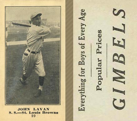 1916 Gimbels John Lavan #99 Baseball Card