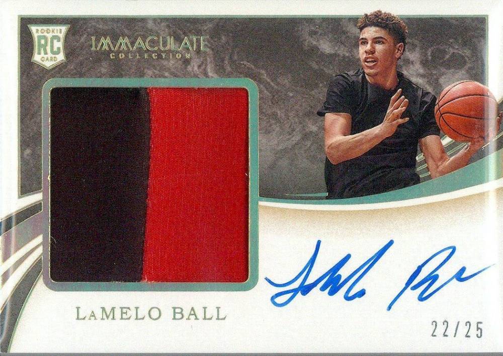 2020 Panini Immaculate Collection Collegiate Premium Patches Rookie Autographs LaMelo Ball #LB Basketball Card