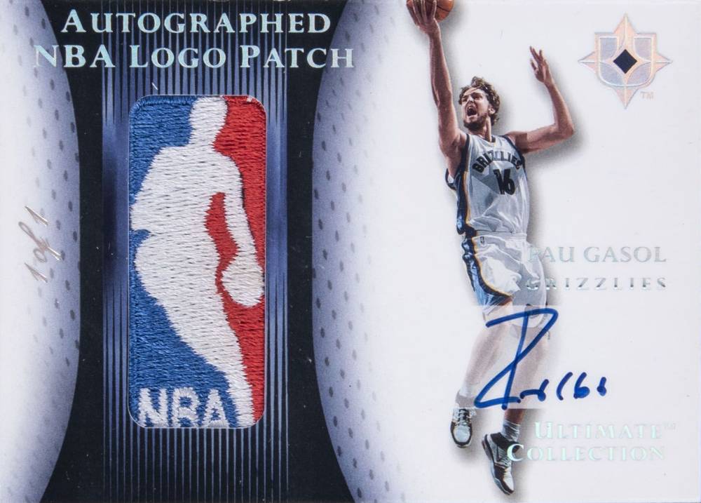 2005 Upper Deck Ultimate Collection Autographs NBA Logo Pau Gasol #APL-PG Basketball Card