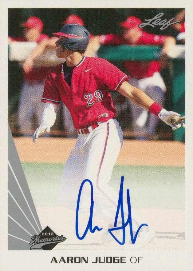 2013 Leaf Memories Autograph Aaron Judge #A-AJ1 Baseball Card