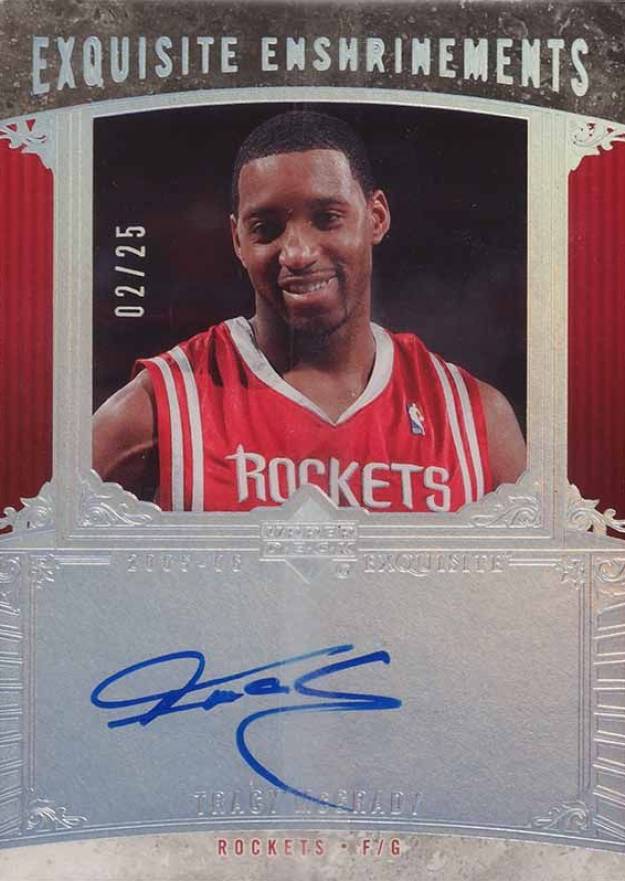 2005 Upper Deck Exquisite Collection Exquisite Enshrinements Tracy McGrady #EE-TM Basketball Card