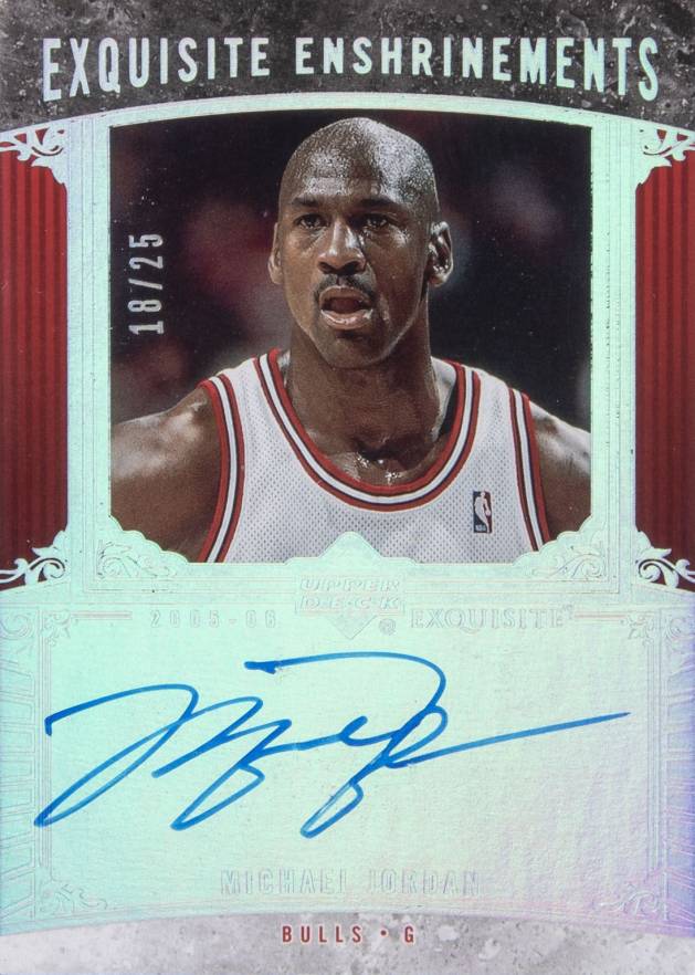 2005 Upper Deck Exquisite Collection Exquisite Enshrinements Michael Jordan #EE-MJ2 Basketball Card