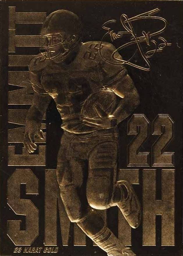 1995 Bleachers 23K Gold Smith Emmitt Smith #3 Football Card