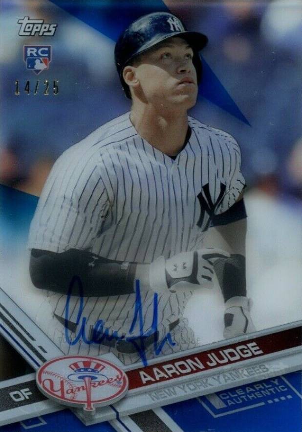 2017 Topps Clearly Authentic Autographs Aaron Judge #AJ Baseball Card