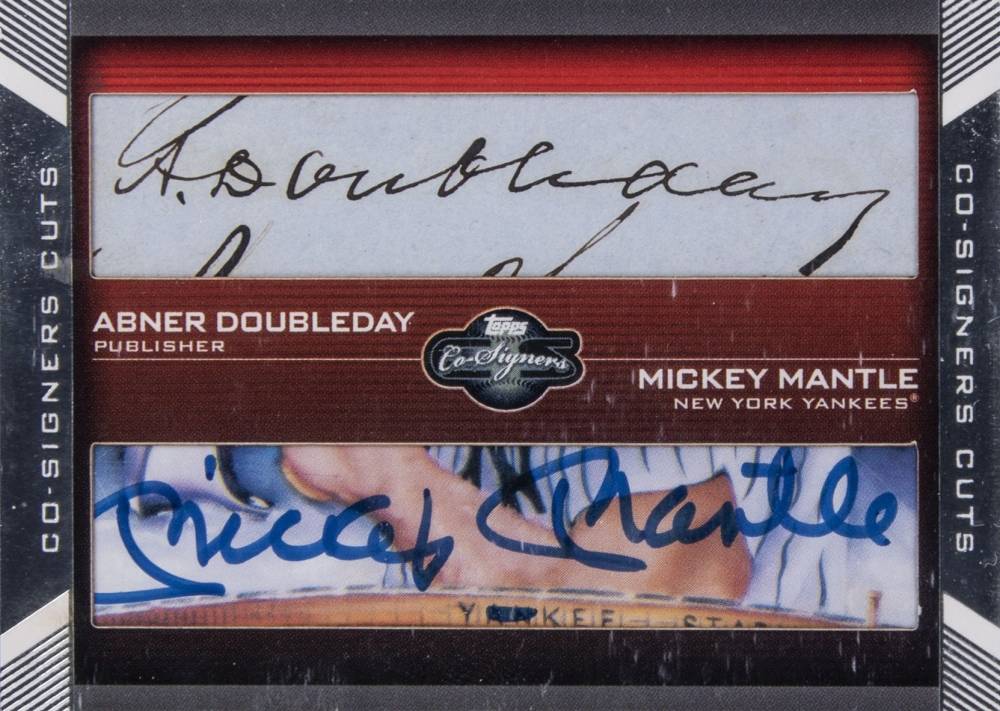 2007 Topps CO-Signers Cut Signatures Dual Doubleday/Mantle #CCS-ADM Baseball Card