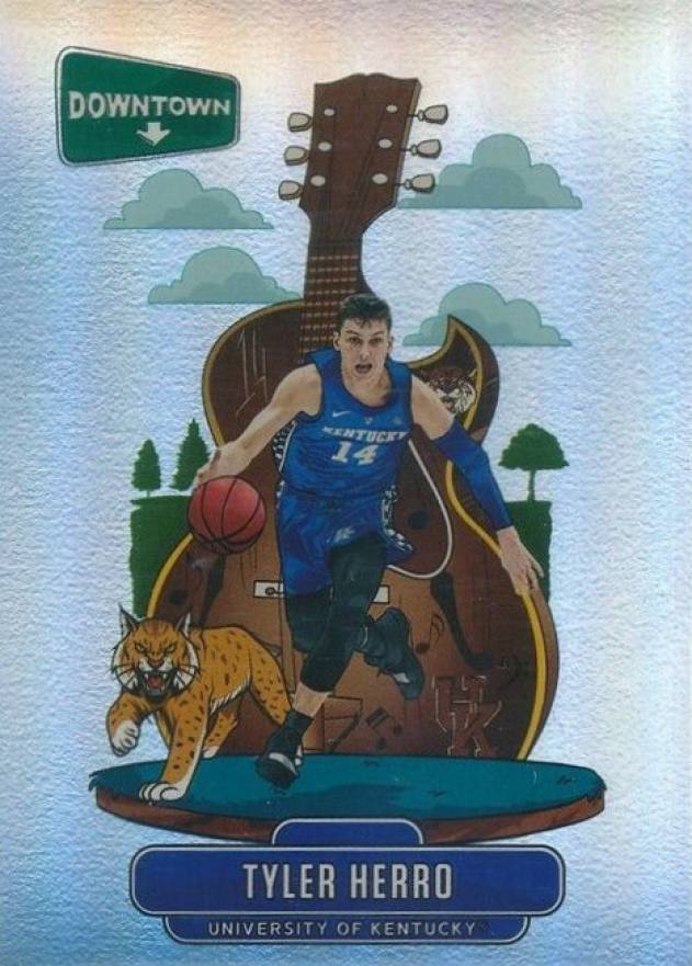 2020 Panini Prizm Draft Picks Downtown Tyler Herro #D20 Basketball Card