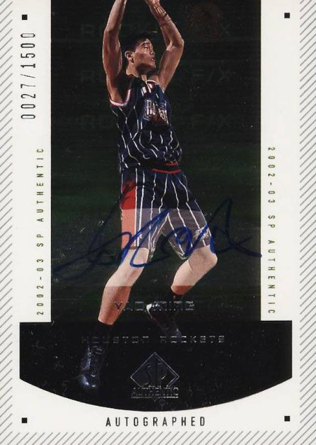 2002 SP Authentic Yao Ming #143 Basketball Card
