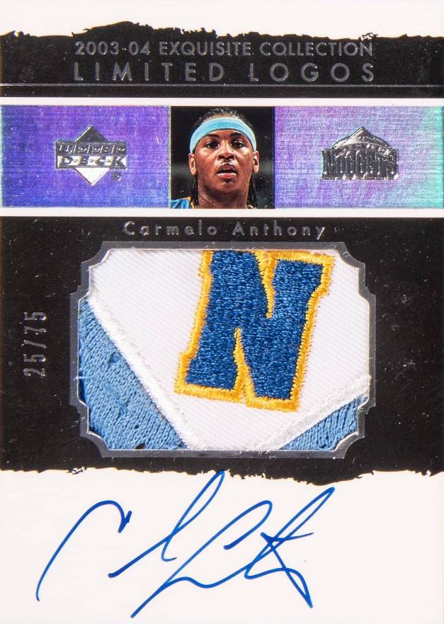 2003 UD Exquisite Collection Limited Logos Carmelo Anthony #LL-CA1 Basketball Card