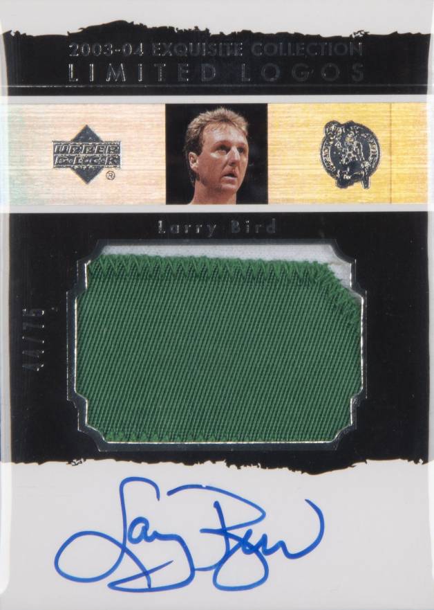 2003 UD Exquisite Collection Limited Logos Larry Bird #LL-LB Basketball Card