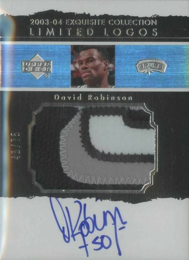 2003 UD Exquisite Collection Limited Logos David Robinson #LL-DR Basketball Card