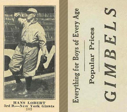 1916 Gimbels (M101-5) Hans Lobert #102 Baseball Card