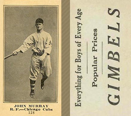 1916 Gimbels (M101-5) John Murray #128 Baseball Card