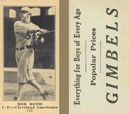 1916 Gimbels (M101-5) Bob Roth #145 Baseball Card