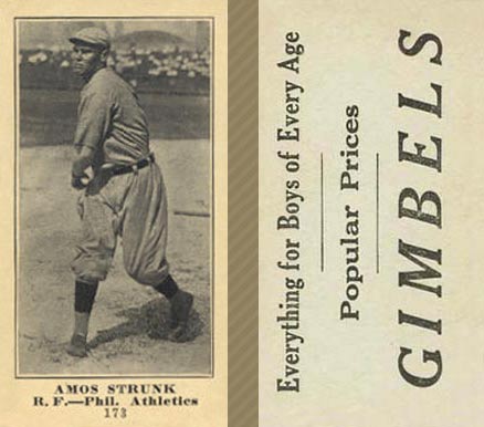 1916 Gimbels (M101-5) Amos Strunk #173 Baseball Card