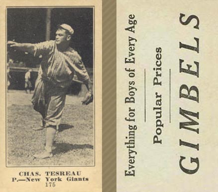1916 Gimbels (M101-5) Jeff Tesreau #175 Baseball Card